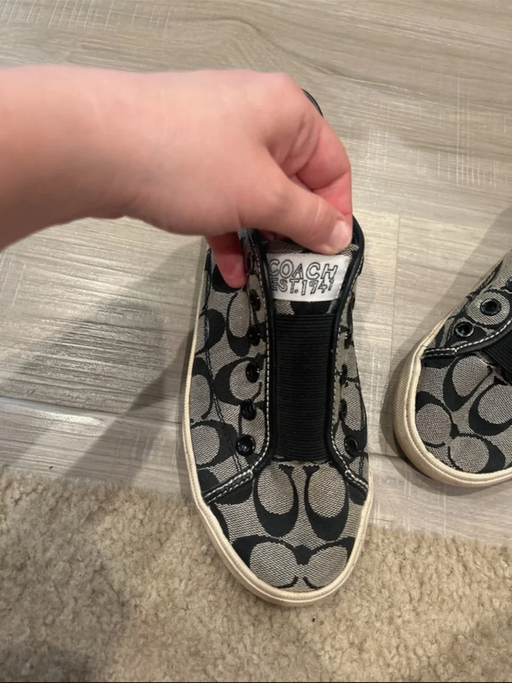 Coach Bev Signature Logo Slip-On Sneakers